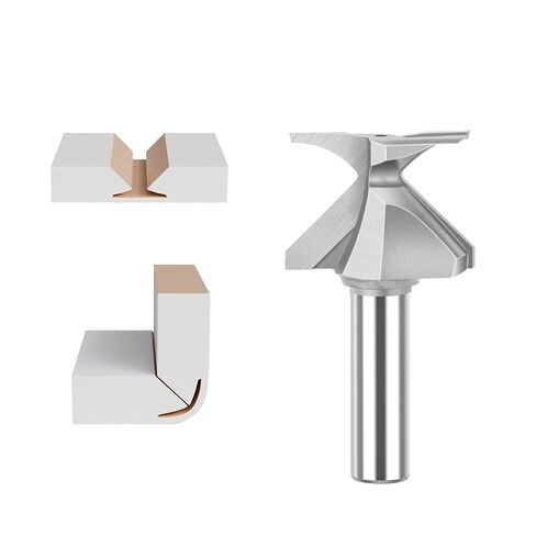 45 Degree Router Bit Surfacing Specialty 1/2" Shank R18 Seam | Integrated Arc Bending Tool Replacement for Woodworking Milling Cutter, Woodworking Tools, Router Flattening Bit, Planer in Kuwait