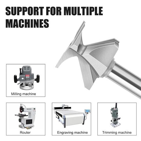 45 Degree Router Bit Surfacing Specialty 1/2" Shank R18 Seam | Integrated Arc Bending Tool Replacement for Woodworking Milling Cutter, Woodworking Tools, Router Flattening Bit, Planer in Kuwait