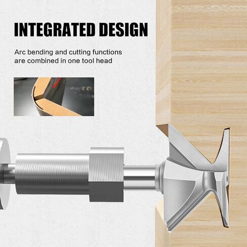 45 Degree Router Bit Surfacing Specialty 1/2" Shank R18 Seam | Integrated Arc Bending Tool Replacement for Woodworking Milling Cutter, Woodworking Tools, Router Flattening Bit, Planer in Kuwait