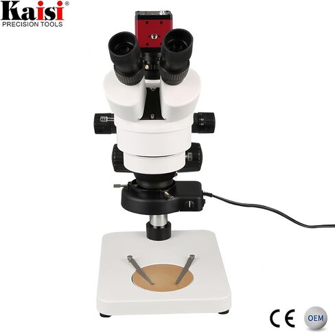 KAISI 37045 Binocular Stereo Microscope – 20X/40X Magnification, WF10x18 & WF20x10 Eyepieces, Boom Arm Stand, LED Illumination, All-Metal Construction in Saudi Arabia