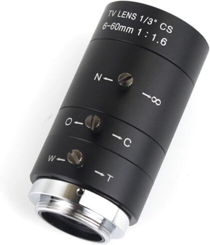 Microscope Camera, F1.6 6-60mm HD CCTV Zoom Lens Big View High Working Distance CS C Mount for Industrial CCD Video Microscope Camera in Saudi Arabia