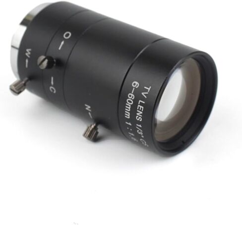 Microscope Camera, F1.6 6-60mm HD CCTV Zoom Lens Big View High Working Distance CS C Mount for Industrial CCD Video Microscope Camera in Saudi Arabia