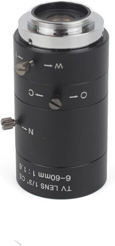 Microscope Camera, F1.6 6-60mm HD CCTV Zoom Lens Big View High Working Distance CS C Mount for Industrial CCD Video Microscope Camera in Saudi Arabia