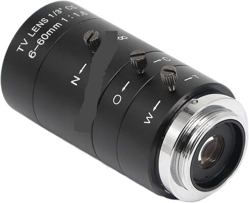 Microscope Camera, 6-60mm 1/3" CS Mount Lens IR F1.6 Manual Zoom Iris for Surveillance Camera Industrial Microscope in Saudi Arabia