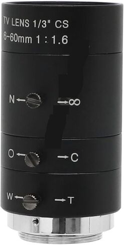 Microscope Camera, 6-60mm 1/3" CS Mount Lens IR F1.6 Manual Zoom Iris for Surveillance Camera Industrial Microscope in Saudi Arabia