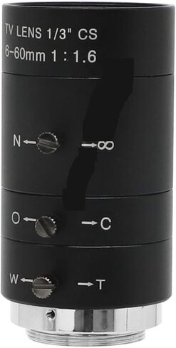 Microscope Camera, 6-60mm 1/3" CS Mount Lens IR F1.6 Manual Zoom Iris for Surveillance Camera Industrial Microscope in Saudi Arabia