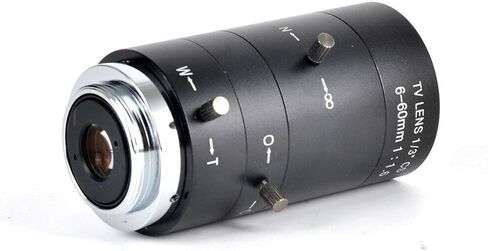 Microscope Camera, 6-60mm 1/3" Industrial Camera Manual IRIS Zoom Lens CS Mount CCTV in Saudi Arabia
