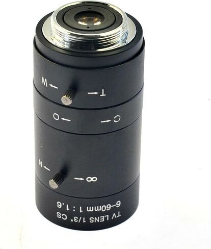 Microscope Camera, 6-60mm 1/3" Industrial Camera Manual IRIS Zoom Lens CS Mount CCTV in Saudi Arabia