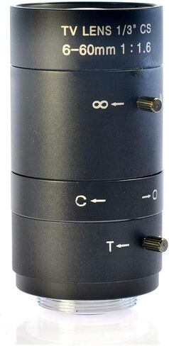 Microscope Camera, 6-60mm 1/3" Industrial Camera Manual IRIS Zoom Lens CS Mount CCTV in Saudi Arabia