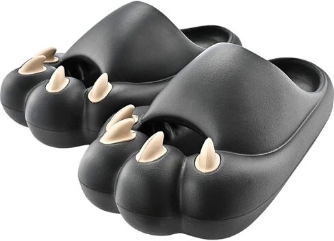 Cute Animal Paws Cloud Slides for Women and Men Thick Sole Pillow Slippers Cushion Soft Platform Non-Slip Quick Drying Open Toe Home House Bathroom Bedroom Slides Lightweight Indoor EVA Sandals in Saudi Arabia
