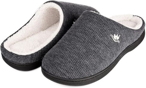 EuropeanSoftest Women's Classic French Terry Lining Slip On 80-D Memory Foam Slippers Breathable Washable Indoor/Outdoor House Shoe w/Anti Slip Sole in Saudi Arabia