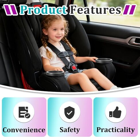 2 Pcs Cup Holder Replacements Compatible with Britax One4Life Car Seats | Single Cup Holder for Child Car Seats, Dishwasher Safe, Easy Snap Installation Durable(Black) in Saudi Arabia