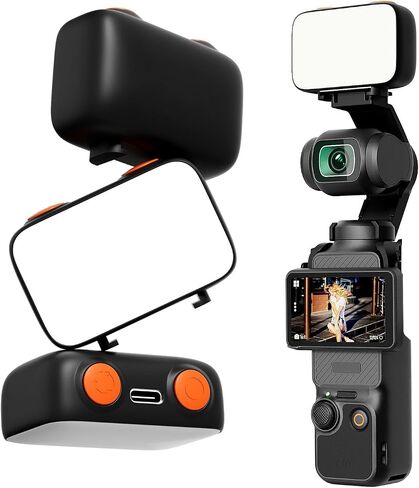 Double-Sided Magnetic Gimbal Fill Light, Dimmable LED Video Light for DJI Osmo Zhiyun, 3 Color Modes 800mAh for Live Streaming Photography Selfie in Kuwait