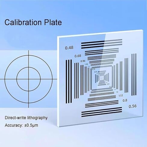3''x3'' Camera Resolution Test Chart, Camera Lens Resolution Calibration Board, Accuracy ±1um and 90% Light Transmittance, Sharpness and Resolution Test Card, for Research, Inspection in Saudi Arabia