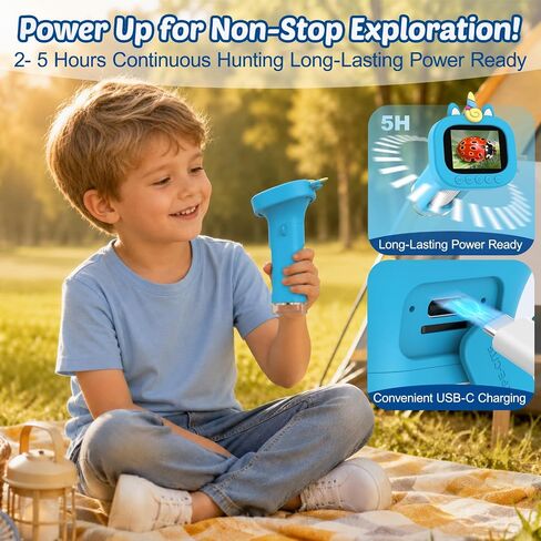 Digital Microscope Portable Handheld for Kids - 2.4" Display Gifts | Mini Digital Kids Microscope Kit, 1000X Pocket Educational Science Toy Microscope Outdoor Gifts for Kids in Saudi Arabia