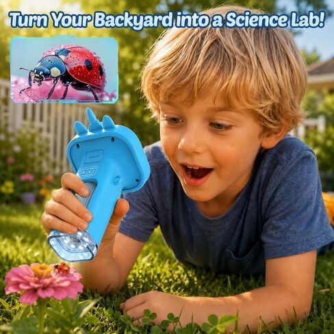 Digital Microscope Portable Handheld for Kids - 2.4" Display Gifts | Mini Digital Kids Microscope Kit, 1000X Pocket Educational Science Toy Microscope Outdoor Gifts for Kids in Saudi Arabia