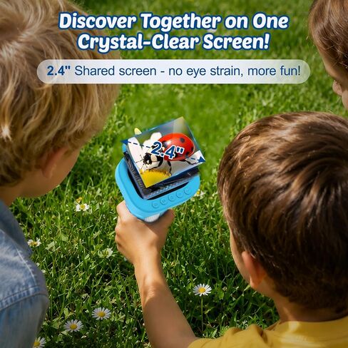 Digital Microscope Portable Handheld for Kids - 2.4" Display Gifts | Mini Digital Kids Microscope Kit, 1000X Pocket Educational Science Toy Microscope Outdoor Gifts for Kids in Saudi Arabia