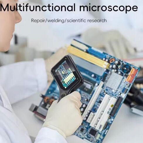 500X Portable Handheld Microscope with LED Electronic Coin Magnifier Rechargeable in Saudi Arabia