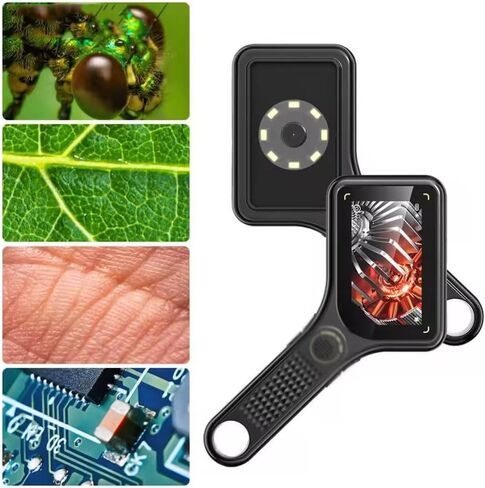 500X Portable Handheld Microscope with LED Electronic Coin Magnifier Rechargeable in Saudi Arabia