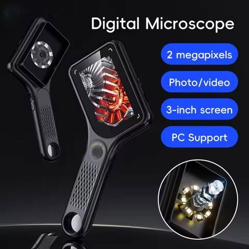 500X Portable Handheld Microscope with LED Electronic Coin Magnifier Rechargeable in Saudi Arabia