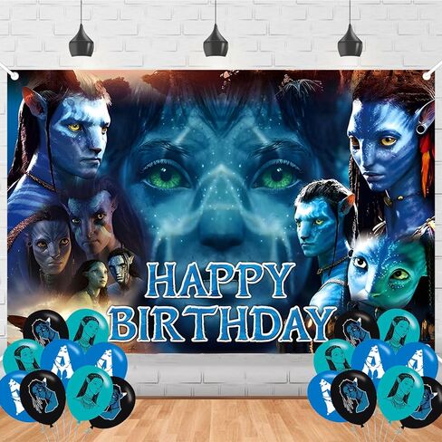 Ava_Tar Birthday Backdrop,Cartoon Movies Poster for Avatar Theme Party Decorations Cartoon Birthday Supplies Background Studio Shoot Photo Props in Saudi Arabia