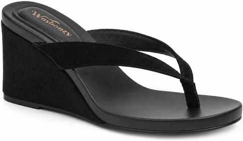 Wnshonzy Womens Wedge Heels Sandals Platform Thong Flip-Flop Casual Slip on Platform Slide Beach Dressy Summer Fashion Comfortable Retro Trendy Chic in Saudi Arabia