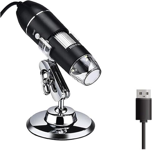Microscope Accessories Kit Slide Preparation Camer 1600X | USB Digital Microscope 8 LEDs Electronic Microscope Zoom Camera Magnifier Microscope Accessories in Kuwait
