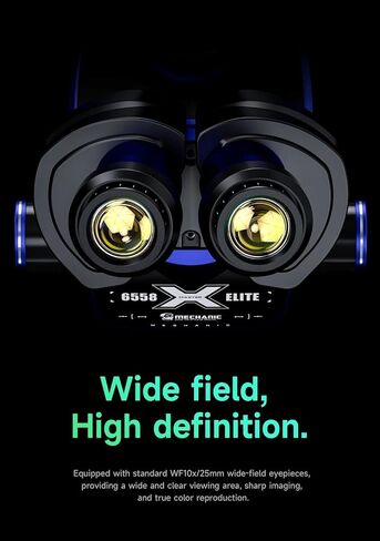 MECHANIC 6558 Elite-B11 Trinocular Stereo Microscope 6.5X-58X Magnification 100mm Lift WF10X25 HD Wide-Angle Optical Eyepiece in Saudi Arabia
