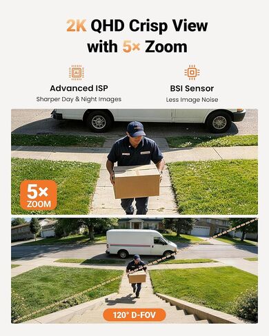 Anlapus 4 Pack 3MP 2K No Drill WiFi Magnetic Window Angle Mounted Camera | Adjustable 20°Tilt Angle Mount, No subscription, Anti glare, Color Night Vision, US-Only Cloud Storage, AI Detection, 5G/2.4G in Kuwait