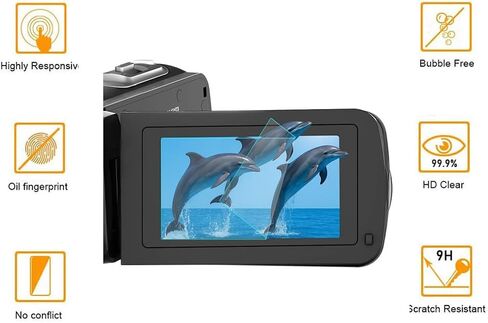 for CAMWORLD Camcorder Video Camera Screen Protector, New HD Clear Anti-Scratch Bubble Anti-Fingerprint Free PET Film, Compatible with CAMWORLD AC25 Video Camera 3 Inches [5 Pack] in Saudi Arabia