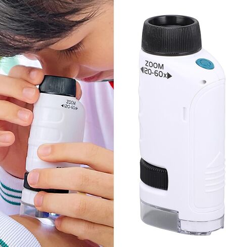 Portable Microscope with 60x to 120x Magnification and Bright LED Light for Outdoor Exploration and Daily Observation in Saudi Arabia