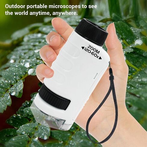 Portable Microscope with 60x to 120x Magnification and Bright LED Light for Outdoor Exploration and Daily Observation in Saudi Arabia
