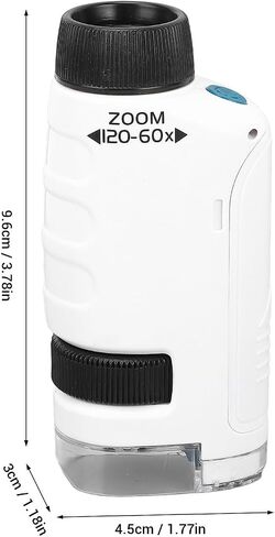 Portable Microscope with 60x to 120x Magnification and Bright LED Light for Outdoor Exploration and Daily Observation in Saudi Arabia