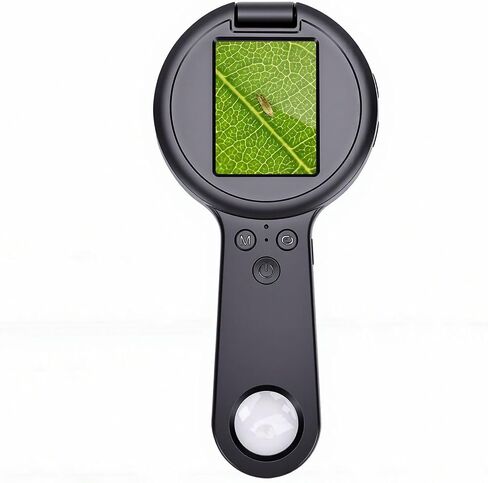 GOWENIC Handheld Magnifier Digital Microscope, Portable Digital Magnifying Glass 500x, Marco Microscopes, Microscope, Trichome with LEDs, Educational Fun Gift (Black) in Saudi Arabia