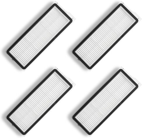 4 Pack HEPA Filter Compatible with Roborock Qrevo Series (Qrevo Pro/MaxV/S/Plus/Curv/Curv S5X/Edge/Edge S5A), QV 35A / QV 35A Robot Vacuum, Maintain Strong Suction, Reduce Dust & Pet Hair in Saudi Arabia