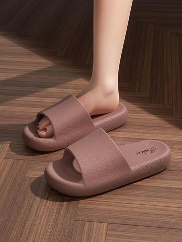 Cushioned Slides House Slippers for Women, Summer Pillow Sandals Non-Slip Pool Bath Shower Shoes Coud Soft for Indoor Outdoor in Kuwait