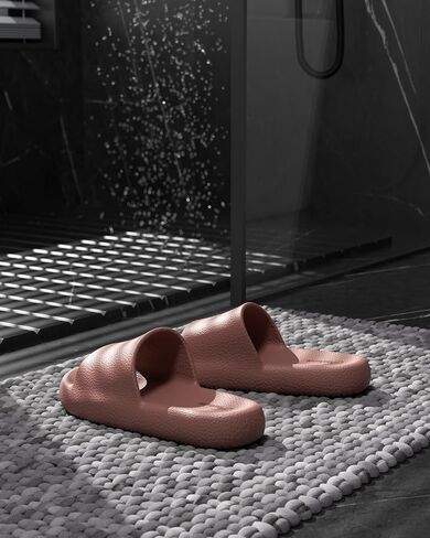 Cushioned Slides House Slippers for Women, Summer Pillow Sandals Non-Slip Pool Bath Shower Shoes Coud Soft for Indoor Outdoor in Kuwait