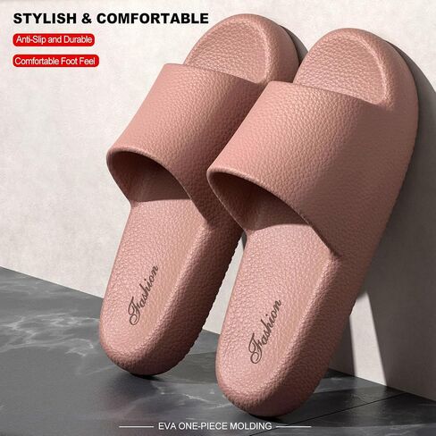 Cushioned Slides House Slippers for Women, Summer Pillow Sandals Non-Slip Pool Bath Shower Shoes Coud Soft for Indoor Outdoor in Kuwait