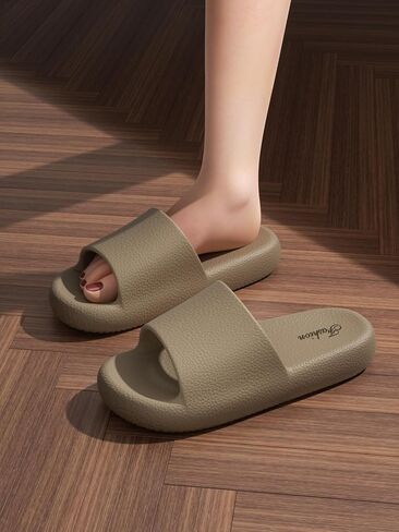 Cushioned Slides House Slippers for Women, Summer Pillow Sandals Non-Slip Pool Bath Shower Shoes Coud Soft for Indoor Outdoor in Kuwait