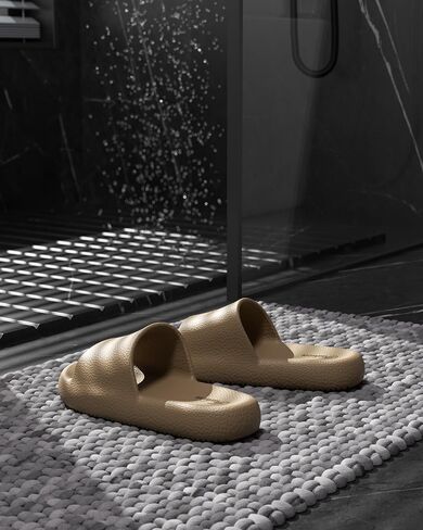 Cushioned Slides House Slippers for Women, Summer Pillow Sandals Non-Slip Pool Bath Shower Shoes Coud Soft for Indoor Outdoor in Kuwait