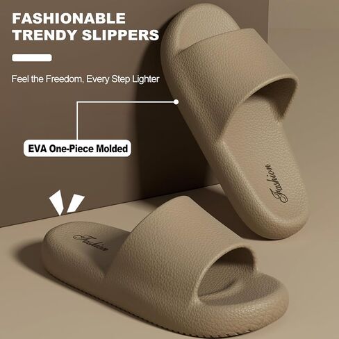Cushioned Slides House Slippers for Women, Summer Pillow Sandals Non-Slip Pool Bath Shower Shoes Coud Soft for Indoor Outdoor in Kuwait