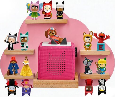 Cloud Toines Shelf, for TonieBox 1 and Toniebox 2 Tonies Wall Shelf Tonies Storage for 12-20 Toine Figures Characters Magnetic Shelf for Tonies Toniebox, Charging Station, Kids Play Room(White) | Tonies Figures Tonies Storage,Magnetic Wooden Floating Shel in Saudi Arabia