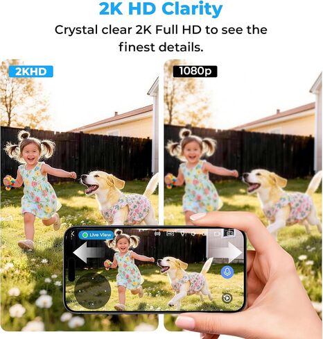 Light Bulb Security Camera 2 Packs, 5G&2.4GHz 2K Security Cameras Wireless Outdoor 360° PTZ Cameras for Home Security with Color Night Vision, 2 Way Talk, AI Human Detection, Screw in Light Socket in Saudi Arabia