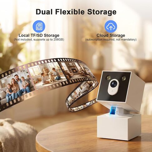 2K Dog Face Shaped Cameras for Home Security, No Subscription, 5G/2.4G WiFi Indoor Camera PTZ Pet Baby Monitor, Auto Motion Tracking, 911 Emergency Alert, Night Vision,Work with Alexa(2 Pack) in Kuwait