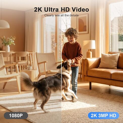 2K Dog Face Shaped Cameras for Home Security, No Subscription, 5G/2.4G WiFi Indoor Camera PTZ Pet Baby Monitor, Auto Motion Tracking, 911 Emergency Alert, Night Vision,Work with Alexa(2 Pack) in Kuwait