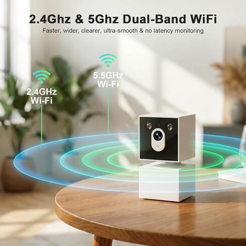 2K Dog Face Shaped Cameras for Home Security, No Subscription, 5G/2.4G WiFi Indoor Camera PTZ Pet Baby Monitor, Auto Motion Tracking, 911 Emergency Alert, Night Vision,Work with Alexa(2 Pack) in Kuwait