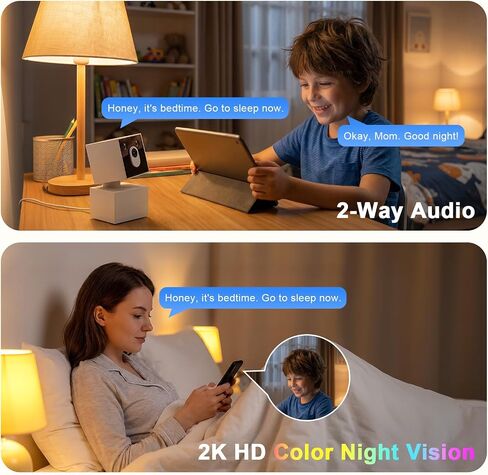 2K Dog Face Shaped Cameras for Home Security, No Subscription, 5G/2.4G WiFi Indoor Camera PTZ Pet Baby Monitor, Auto Motion Tracking, 911 Emergency Alert, Night Vision,Work with Alexa(2 Pack) in Kuwait