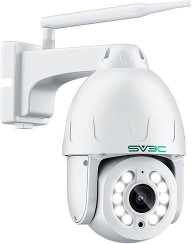 PTZ Security Camera Outdoor, SV3C 5MP Auto Tracking WiFi IP Camera, 5X Zoom | All Metal Shell, Full Color Night Vision, Motion Detection Alerts, 2-Way Audio, 24/7 Recording, Camhipro, RTSP, Blueiris in Saudi Arabia