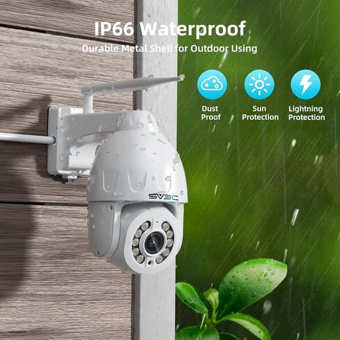 PTZ Security Camera Outdoor, SV3C 5MP Auto Tracking WiFi IP Camera, 5X Zoom | All Metal Shell, Full Color Night Vision, Motion Detection Alerts, 2-Way Audio, 24/7 Recording, Camhipro, RTSP, Blueiris in Saudi Arabia