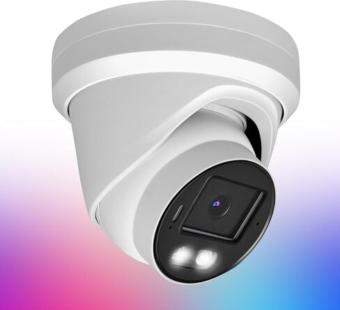 8MP 4K PoE IP Security Camera, H.265 Dome IP Camera with Smart Dual Light Colorvu, 5X Optical Zoom, Two Way Talk, SD Card Slot, 98ft Night Vision, 110°Wide Angle, Human/Vehicle Detection in Kuwait